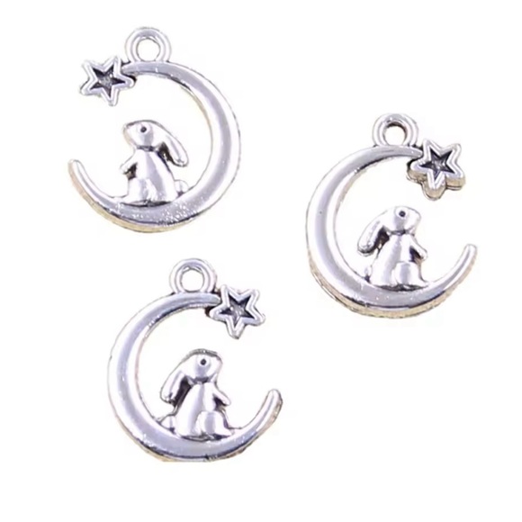 Lot of Metal Silver Color Charms for Jewelry Making - Picture 13 of 13